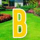 Yellow Letter (B) Corrugated Plastic Yard Sign, 30in